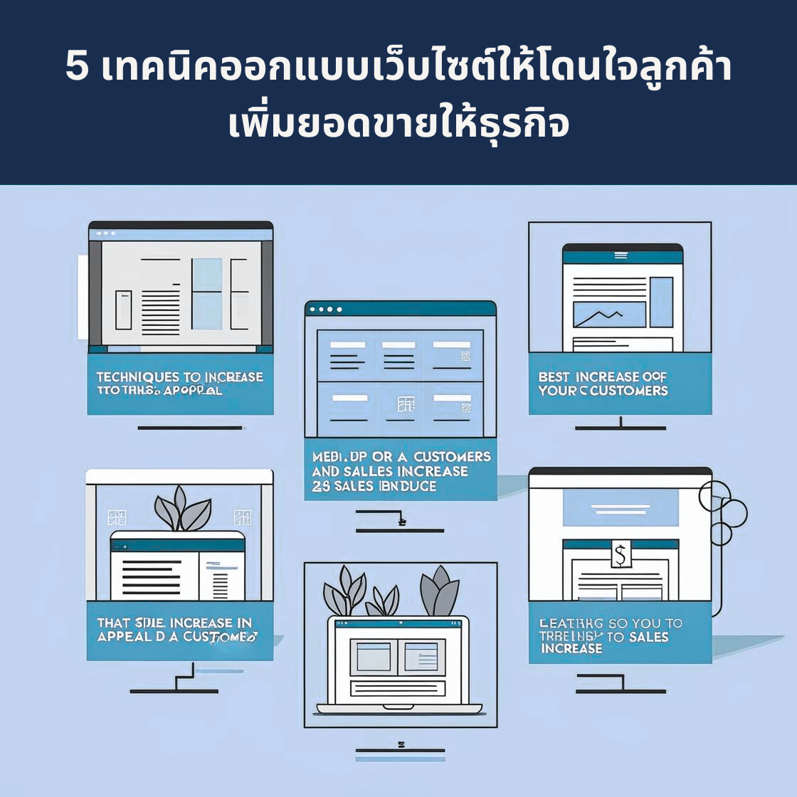 5 เทคนิคออกแบบเว็บไซต์ให้โดนใจลูกค้า เพิ่มยอดขายให้ธุรกิจ